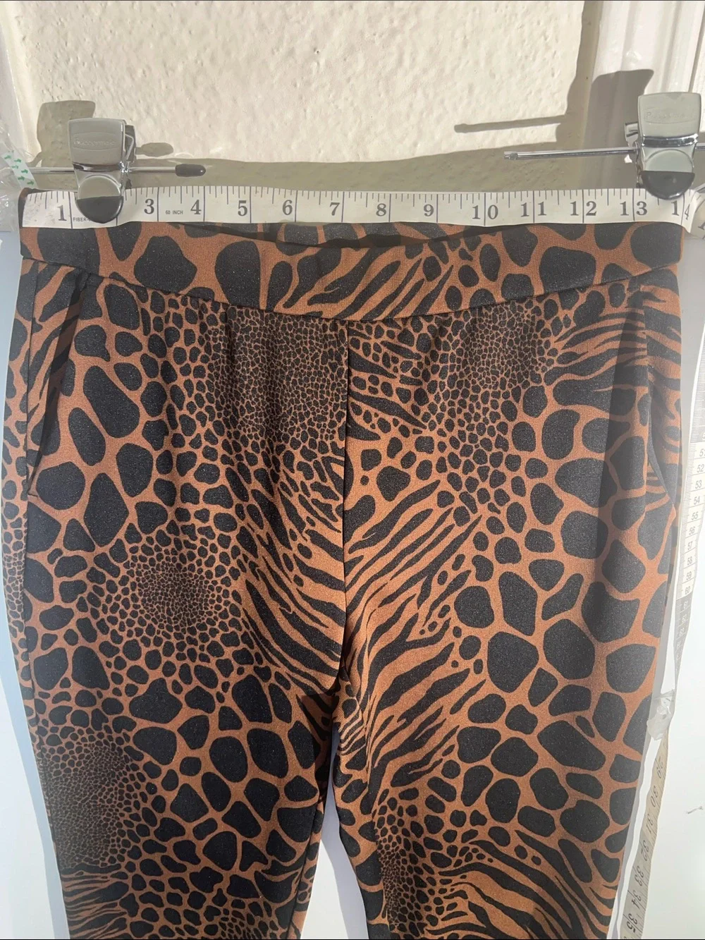 Michael Kors Brown and Black Animal Print Leggings